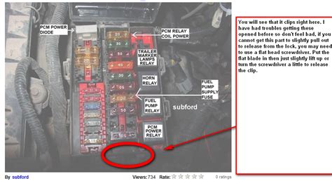 how to open power distribution box on 97 ford expedition|ford distribution box removal.